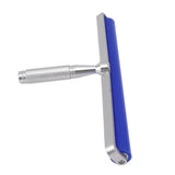 Silicone Manual Roller Cleaner Tool Laminated Static Lint Remover with Metal Handle Blue 12in