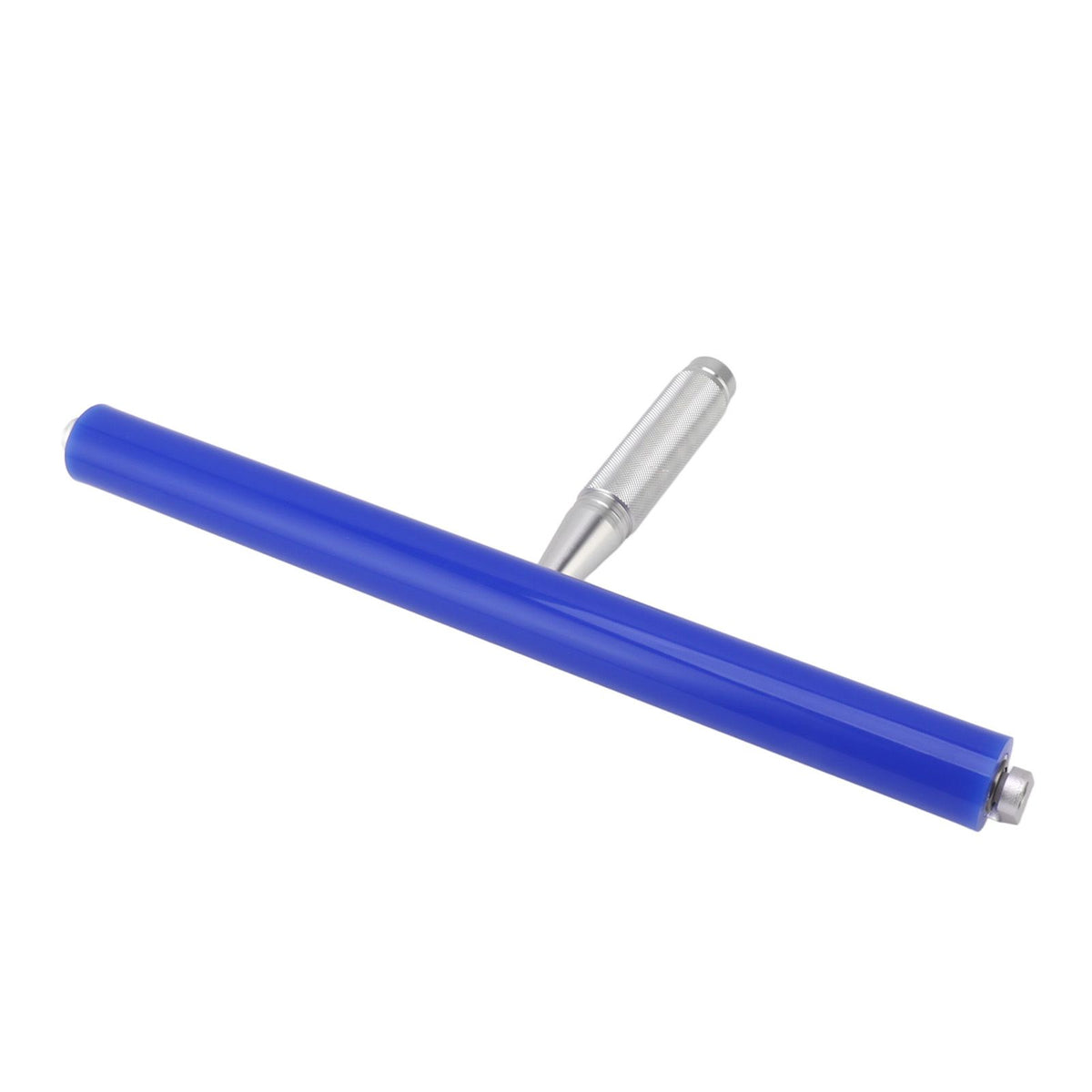 Silicone Manual Roller Cleaner Tool Laminated Static Lint Remover with Metal Handle Blue 12in
