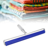 Silicone Manual Roller Cleaner Tool Laminated Static Lint Remover with Metal Handle Blue 12in