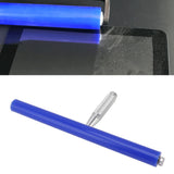Silicone Manual Roller Cleaner Tool Laminated Static Lint Remover with Metal Handle Blue 12in