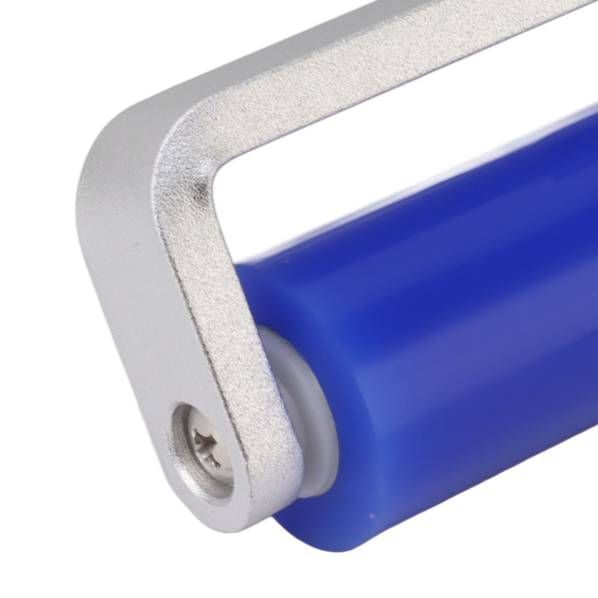 Silicone Manual Roller Cleaner Tool Laminated Static Lint Remover with Metal Handle Blue 12in