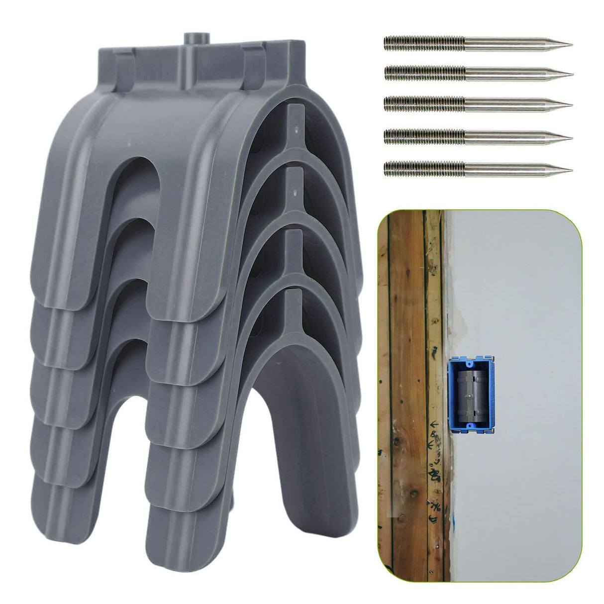 5PCS Drywall Marking Tool Accurate Marking Dry Wall Electric Box Positioner for Electrical Outlets Grey