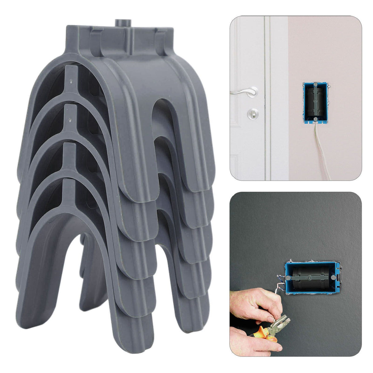 5PCS Drywall Marking Tool Accurate Marking Dry Wall Electric Box Positioner for Electrical Outlets Grey
