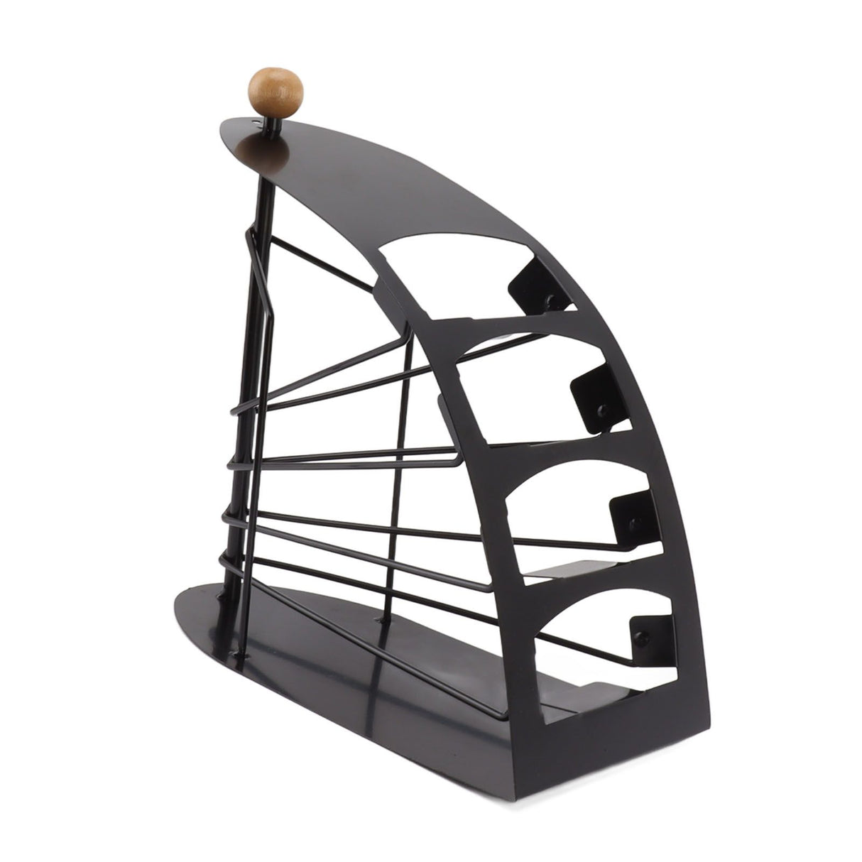 Remote Control Storage Rack Iron Holder Hollow 4 Compartment Remote Control Organizer Box for Desk Office