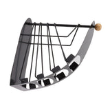 Remote Control Storage Rack Iron Holder Hollow 4 Compartment Remote Control Organizer Box for Desk Office - Low Angle