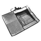 Silver AC Unit Cover Air Conditioner Unit Aluminum Foil Dustproof Rainproof Sunshield Cover 75x26x57cm / 29.5x10.2x22.4in - Top-Down View