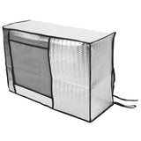 Silver AC Unit Cover Air Conditioner Unit Aluminum Foil Dustproof Rainproof Sunshield Cover 80x30x57cm / 31.5x11.8x22.4in