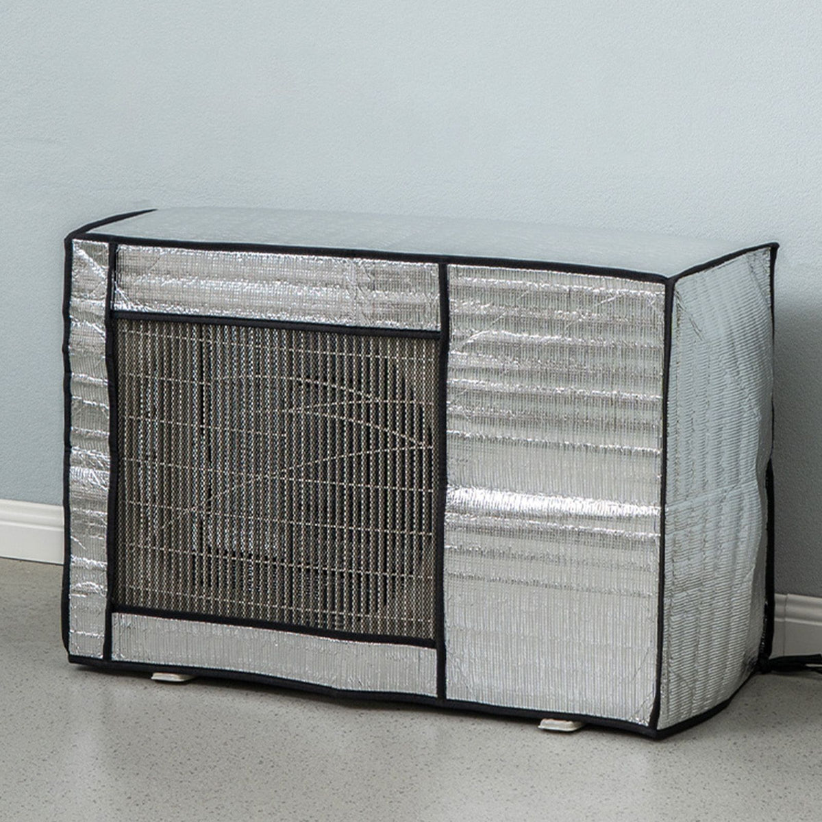 Silver AC Unit Cover Air Conditioner Unit Aluminum Foil Dustproof Rainproof Sunshield Cover 86x35x60cm / 33.9x13.8x23.6in