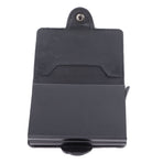 Card Holder Black Card Case RFID Blocking Aluminium Alloy PU Anti Degaussing Large Capacity Withstand Wear Card Wallet