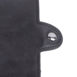 Card Holder Black Card Case RFID Blocking Aluminium Alloy PU Anti Degaussing Large Capacity Withstand Wear Card Wallet