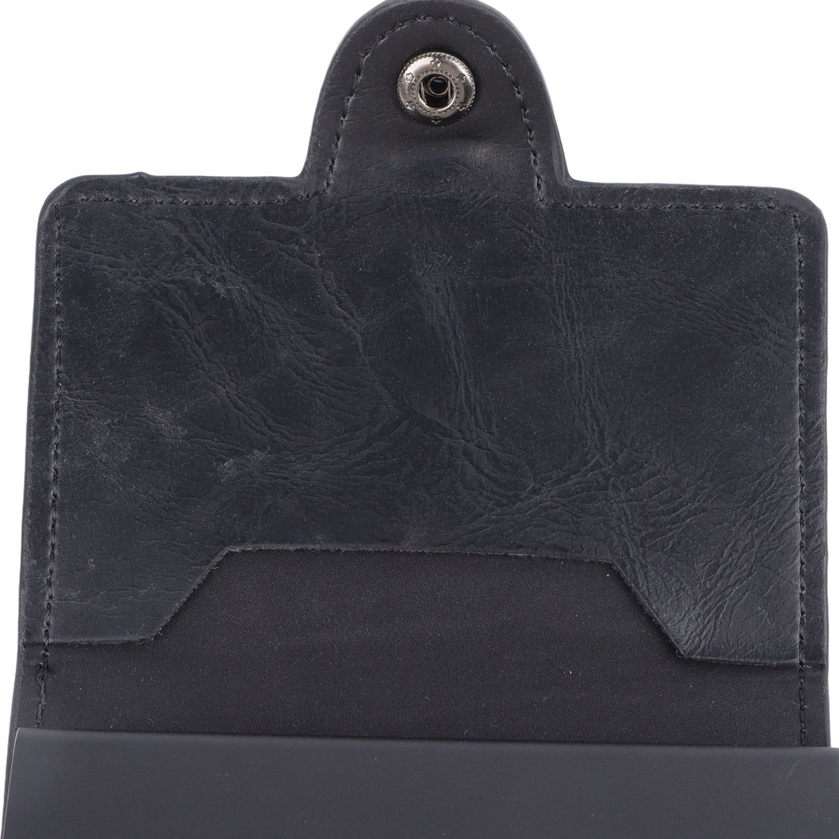 Card Holder Black Card Case RFID Blocking Aluminium Alloy PU Anti Degaussing Large Capacity Withstand Wear Card Wallet