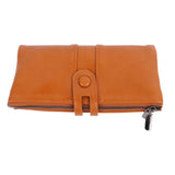 Women Wallet RFID Blocking Large Capacity Zipper Closure PU Leather Retro Style Lady Wallet - Top-Down View