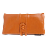 Women Wallet RFID Blocking Large Capacity Zipper Closure PU Leather Retro Style Lady Wallet - Rear View