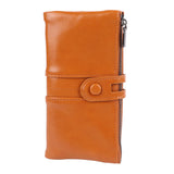 Women Wallet RFID Blocking Large Capacity Zipper Closure PU Leather Retro Style Lady Wallet - Extra Image