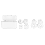 3 Pairs Noise Cancelling Silicone Ear Plugs Reusable Noise Reduction Waterproof Earplugs for Sleeping Swimming Ring Shape White