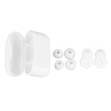 3 Pairs Noise Cancelling Silicone Ear Plugs Reusable Noise Reduction Waterproof Earplugs for Sleeping Swimming Ring Shape White