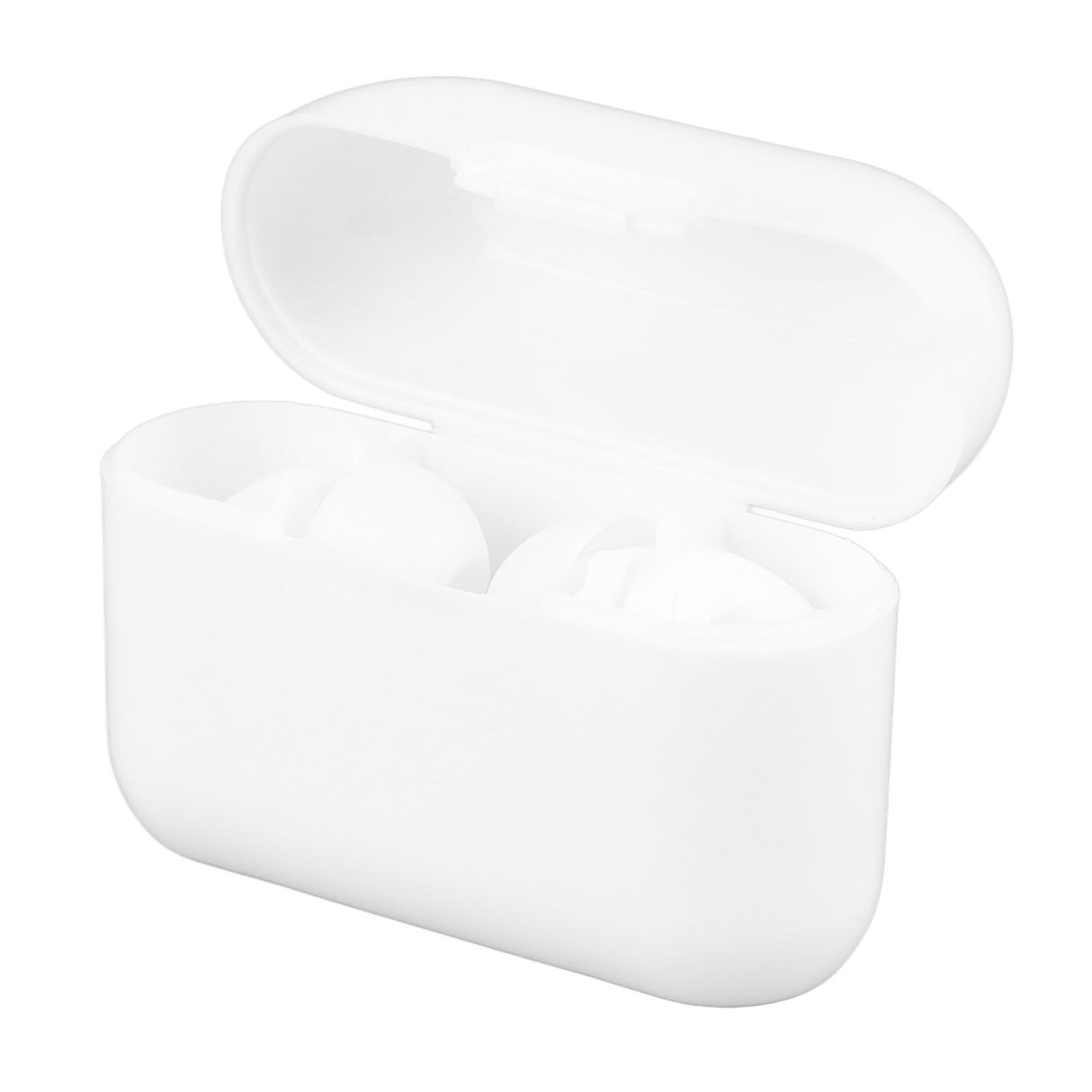 3 Pairs Noise Cancelling Silicone Ear Plugs Reusable Noise Reduction Waterproof Earplugs for Sleeping Swimming Ring Shape White