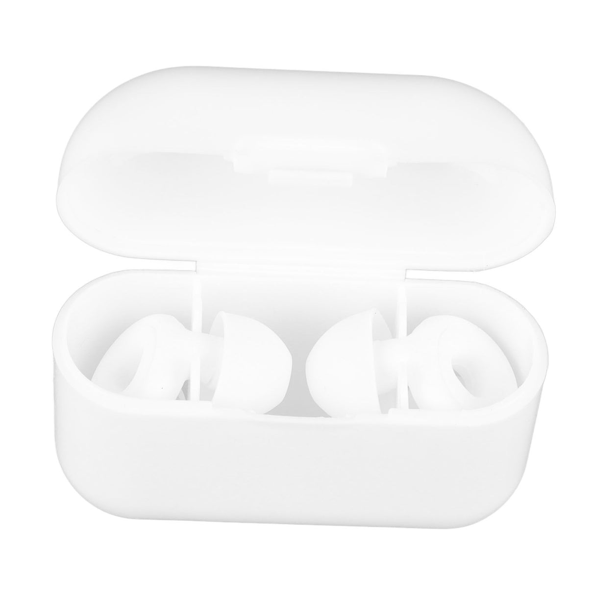 3 Pairs Noise Cancelling Silicone Ear Plugs Reusable Noise Reduction Waterproof Earplugs for Sleeping Swimming Ring Shape White