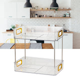 Desktop Organizer 2 Tier Ample Space Modern Storage Rack Shelves for Office Bedroom Home Decoration Transparent