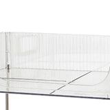 Desktop Organizer 2 Tier Ample Space Modern Storage Rack Shelves for Office Bedroom Home Decoration Transparent