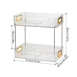 Desktop Organizer 2 Tier Ample Space Modern Storage Rack Shelves for Office Bedroom Home Decoration Transparent