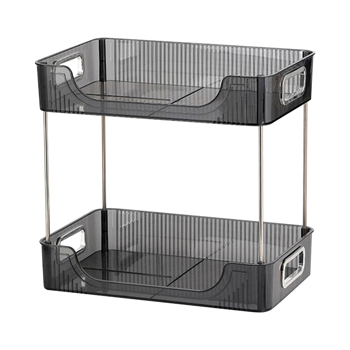 Desktop Organizer 2 Tier Ample Space Modern Storage Rack Shelves for Office Bedroom Home Decoration Grey