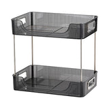 Desktop Organizer 2 Tier Ample Space Modern Storage Rack Shelves for Office Bedroom Home Decoration Grey
