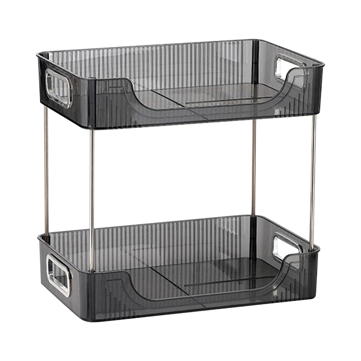 Desktop Organizer 2 Tier Ample Space Modern Storage Rack Shelves for Office Bedroom Home Decoration Grey