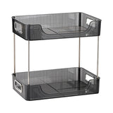 Desktop Organizer 2 Tier Ample Space Modern Storage Rack Shelves for Office Bedroom Home Decoration Grey