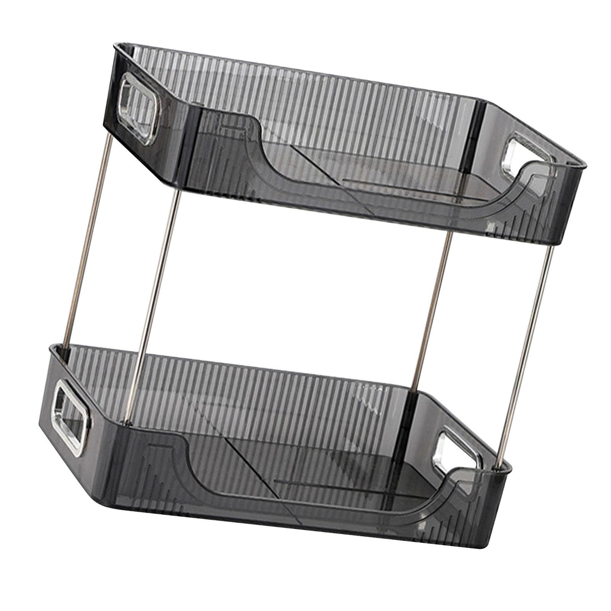 Desktop Organizer 2 Tier Ample Space Modern Storage Rack Shelves for Office Bedroom Home Decoration Grey