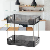 Desktop Organizer 2 Tier Ample Space Modern Storage Rack Shelves for Office Bedroom Home Decoration Grey