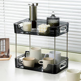Desktop Organizer 2 Tier Ample Space Modern Storage Rack Shelves for Office Bedroom Home Decoration Grey