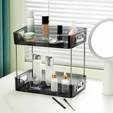 Desktop Organizer 2 Tier Ample Space Modern Storage Rack Shelves for Office Bedroom Home Decoration Grey