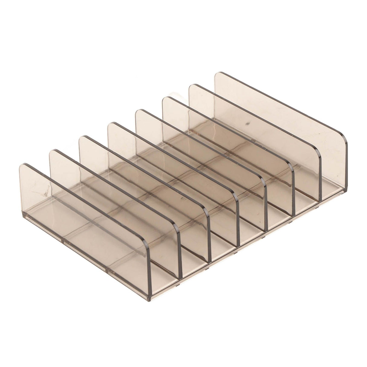 Eyeshadow Palettes Organizer 7 Sections Transparent Makeup Holder for Bathroom Countertops Vanities