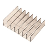 Eyeshadow Palettes Organizer 7 Sections Transparent Makeup Holder for Bathroom Countertops Vanities