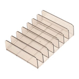 Eyeshadow Palettes Organizer 7 Sections Transparent Makeup Holder for Bathroom Countertops Vanities