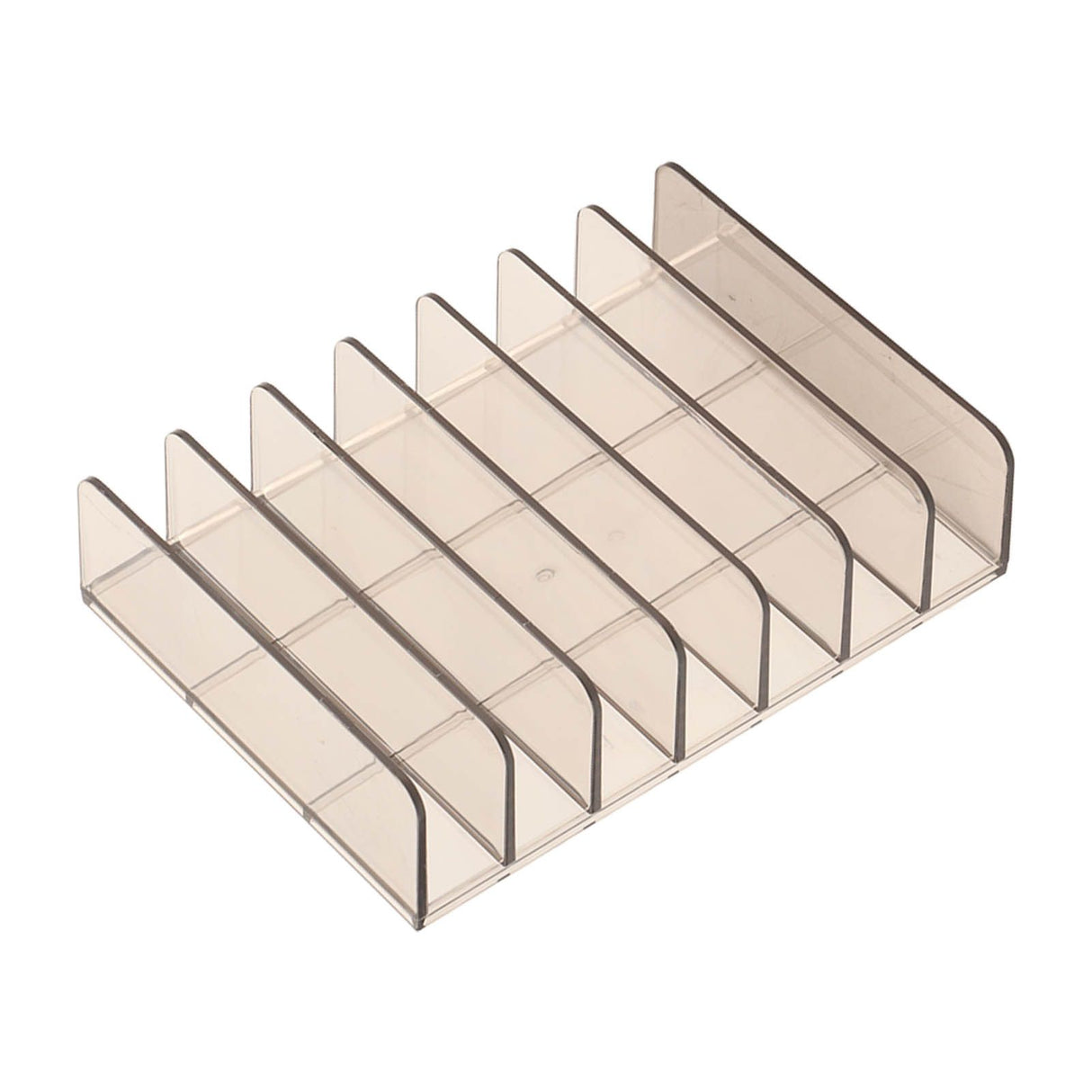 Eyeshadow Palettes Organizer 7 Sections Transparent Makeup Holder for Bathroom Countertops Vanities