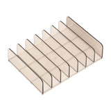 Eyeshadow Palettes Organizer 7 Sections Transparent Makeup Holder for Bathroom Countertops Vanities