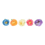 50 Pcs Camellia Flower Decor DIY Corsage Headdress Artificial Flower Heads False Rose Head Little Flower Buds