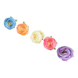 50 Pcs Camellia Flower Decor DIY Corsage Headdress Artificial Flower Heads False Rose Head Little Flower Buds
