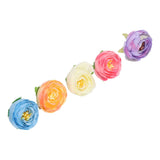 50 Pcs Camellia Flower Decor DIY Corsage Headdress Artificial Flower Heads False Rose Head Little Flower Buds - Top-Down View