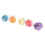 50 Pcs Camellia Flower Decor DIY Corsage Headdress Artificial Flower Heads False Rose Head Little Flower Buds