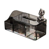 Tissue Storage Box Beautiful Easy To Access Grey Plastic Tissue Box Holder for Room Decoration Medium