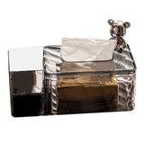 Tissue Storage Box Beautiful Easy To Access Grey Plastic Tissue Box Holder for Room Decoration Medium
