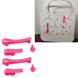 Plastic Beach Bag Hooks Accessories for Bogg Bags Insert Charm Cutie Cup Holder Connector Key Holder Rose Red - Extra Image