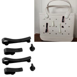 Plastic Beach Bag Hooks Accessories for Bogg Bags Insert Charm Cutie Cup Holder Connector Key Holder Black - Extra Image