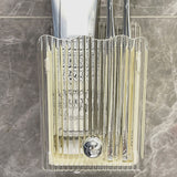 Wall Mounted Storage Organizer Box Non Drilling Plastic Wall Mount Storage Box for Toothpaste Toothbrush Cosmetic Brush Combs Milky White - Extra Image