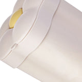 Desktop Trash Bin with Lid Flower Shape Small Garbage Can Large Opening Storage Paper Basket White