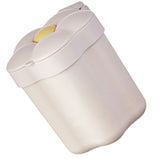 Desktop Trash Bin with Lid Flower Shape Small Garbage Can Large Opening Storage Paper Basket White