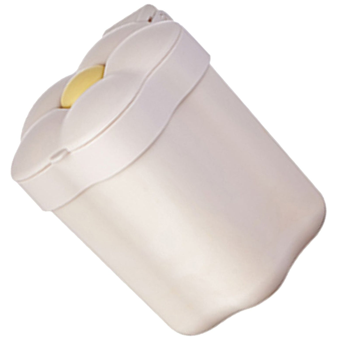 Desktop Trash Bin with Lid Flower Shape Small Garbage Can Large Opening Storage Paper Basket White